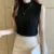 Blusas de moda coreana para mujer, blusas de primavera y verano para mujer, ropa informal sin mangas, blusas lisas para mujer, blusas elásticas de punto