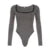 Body ajustado de manga larga de Autumn Hotsweets para mujer, mono sencillo con encaje y cuello cuadrado con lazo, ropa de moda