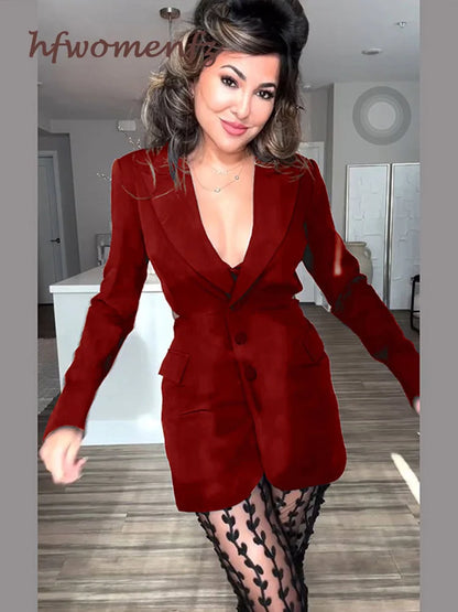 Sexy Blazer Pants Sets Women Single-breasted Blazer Cut Waist Coats Pearls Mesh Sheer Trousers Suits Y2K Clothes Matching Sets
