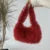 Cute  Winter Candy Color Handbags Women Kawaii Furry Plush Faux Fur Bags Goth Y2k Girls Festival Shoulder Armpit Hobos Bag