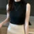 Camiseta de tirantes ajustada de punto para mujer, lisa, sin mangas, sexy, con cuello redondo, informal, de algodón, con hombros descubiertos, para verano