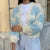 Stripe Pattern Cropped Cardigans Vintage Lantern Sleeves Knitted Sweater Aesthetic Y2k Knitwear Coat Women Autumn Outwear Street