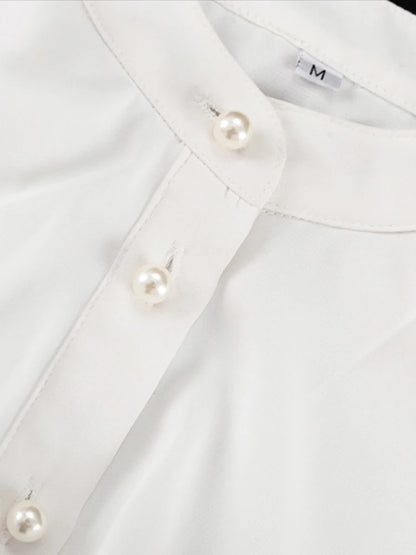 Elegant White Ruffle Halter Shirts Women Vintage Loose Hollow Out Single Breasted Blouses Female Autumn Chic High Street Tops