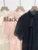 Elegantes vestidos midi sólidos para mujer, con volantes, cuello medio alto, corte en A, para oficina, informales, moda coreana, otoño, nuevos vestidos para mujer