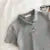 Camisa corta de cuello polo de punto para mujer, blusa básica juvenil de manga corta de color liso para verano