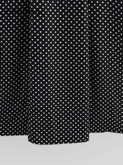Elegant Dot Strapless Maxi Dress Women Pleat V-neck Sleeveless Backless High Waist A-line Dresses 2025 Summer Vacation Robes New