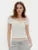 Camiseta con hombros descubiertos y fruncido para mujer, sexy, sin mangas, de color liso, ajustada, con cuello barco, estilo urbano
