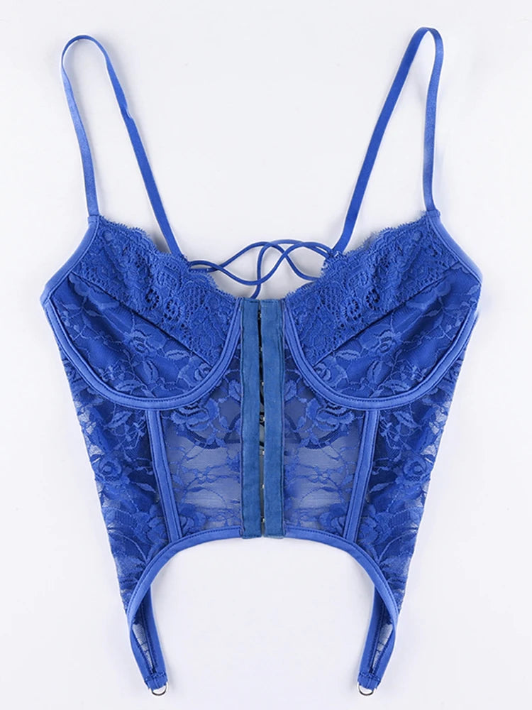 Sexy Women Camisole Backless Cross Bandage V Neck Lace Crop Top Aesthetic Ladies Tank Vest Y2K Sleeveless Clubwear