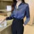 Blusas de mujer estilo primavera otoño, camisas casuales de manga larga con cuello vuelto, blusas, tops DF4846