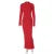 Half Turtleneck Long Sleeves Maxi Dress Fashion Office Lady Clothing Back Slit Gown Dress Female Solid Streetwear Autumn
