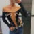 Diamonds Hollow Out Sexy Crop Tops Chic Women Mesh See Through Backless T Shirt Clubwear Y2K Aesthetic Skinny Smock Tees Clothes