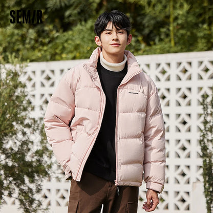 Down Jacket  Winter New Three-Proof Top Contrasted Color Versatile Genderless Texture Jacket