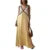 Vestido elegante de verano para mujer, con cuello en V, sin mangas, con patchwork de colores contrastantes, largo y sexy para fiesta de noche.