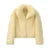 Chaqueta icónica de moda de Kendall Jenner con piel de zorro blancanieves para mujer, abrigo de piel sintética cálido y esponjoso de invierno para niñas, ropa de calle