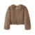 Marca de moda de invierno dulce rosa recortado abrigo de piel sintética para mujer ropa de calle Ins Chic Girls chaqueta de piel de zorro esponjosa para mujer
