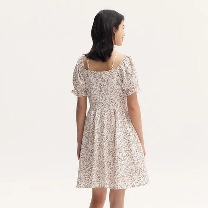 Vestidos Mujer Vestido Halter de Gasa Atado Mori Temperamento Romántico Verano Textura Floral Hada Dulce