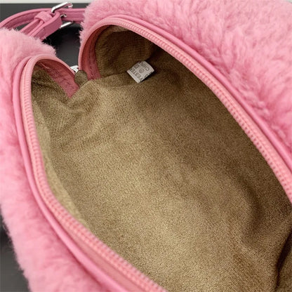 Bolso de diseñador de marca de lujo para mujer, moderno bolso de hombro de piel sintética para invierno, bolso cruzado de festival de moda Y2k para chicas