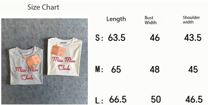 Miu SS26 Embroidered Short-Sleeve Tee Cotton 350483