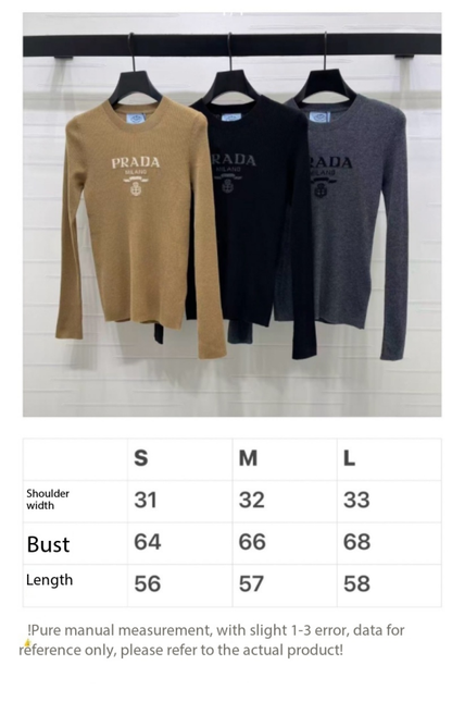 Prada Logo-Intarsia Wool Jumper Anthracite Grey Wool 351036