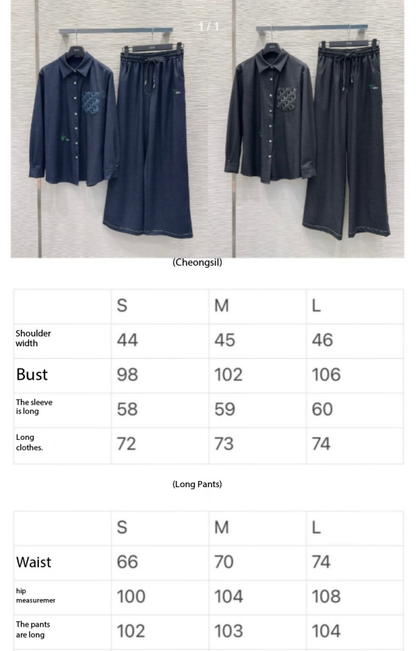 CD Wide-Leg Drawstring Dark Blue Polyester Viscose 351281