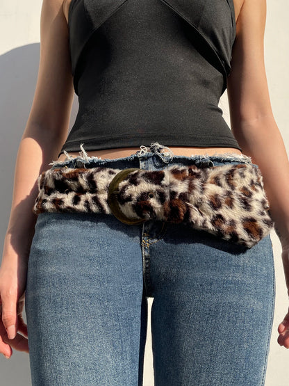 Cinturones de piel sintética de leopardo a la moda para mujer, combinables con todo, estilo callejero retro americano, accesorios elegantes y exquisitos.