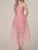 Korean Style 3D Flower Sequin Lace Strapless Dress Elegant Multi-color Mesh Long Dresses Women 2025 New Spring Summer A7877