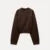 Vintage Solid O-Neck Cropped Sweater Pullover For Women Casual Long Sleeved Loose Jumper Female 2025 Spring Lady High Streetwear