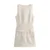 Spring New Women’s Fashion and Elegance Slim Fit Versatile Belt Decoration Round Neck Sleeveless Short Dress