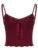Camisola elegante vintage roja navideña con ribete de encaje y cuello en V con lazo sin mangas, top corto ajustado y bonito para mujer, ropa de calle Y2K