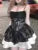 Y2K Spaghetti Strap Lace Patchwork Ruffles A-line Short Dresses for Women Summer Party Dress Korean Fashion One Piece Vestido