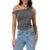 Tops cortos Y2K de los años 2000, ropa para mujer, camiseta sin mangas con hombros oblicuos de color sólido, ropa estética, ropa urbana de verano
