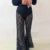 Sexy Lace Sheer Flare Pant Women Hollow Out Lady Vacation Long Trousers Female 2025 Spring Elastic High Waist Streetwear New