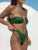 Sexy Bikini Set Bandeau Strapless Wrinkled Bikini Women Swimwear Female Swimsuit Bikini set Bather Bathing Suit
