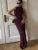Elegant Knitwear 2 Piece-Set Long Dress Female Ribbed Sweater Pullover And Loose Patchwork Maxi Skirt Sets Ladies Outfits