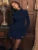 Sexy Slim Mini Dress For Women Two Pocket 2025 Spring Autumn New Long Sleeve A-line Solid Club Party Dress Elegant Female