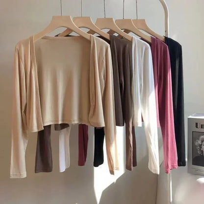 Cárdigan fino de manga larga para mujer, ropa de protección solar, talla grande, holgado, con aire acondicionado, para cubrirse, blusas de moda con abertura frontal.