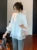 Blusa elegante de gasa de manga larga abullonada con lazos para mujer, estilo vintage de palacio, camisa básica de lujo para mujer.
