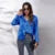 Camisa de satén de primavera para mujer, blusa holgada con botones, camisa de manga larga de seda sintética para mujer DF4972