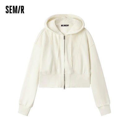Jacket Women Plum Blossom Short Jacket stylish embroidery  New Autumn Loose-Fit Hooded Jacket