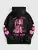 Oso títere rosa con una apariencia adorable y aterradora. Sudadera con capucha de forro polar cálido para mujer, ropa informal de calle, estilo hipster, holgada.