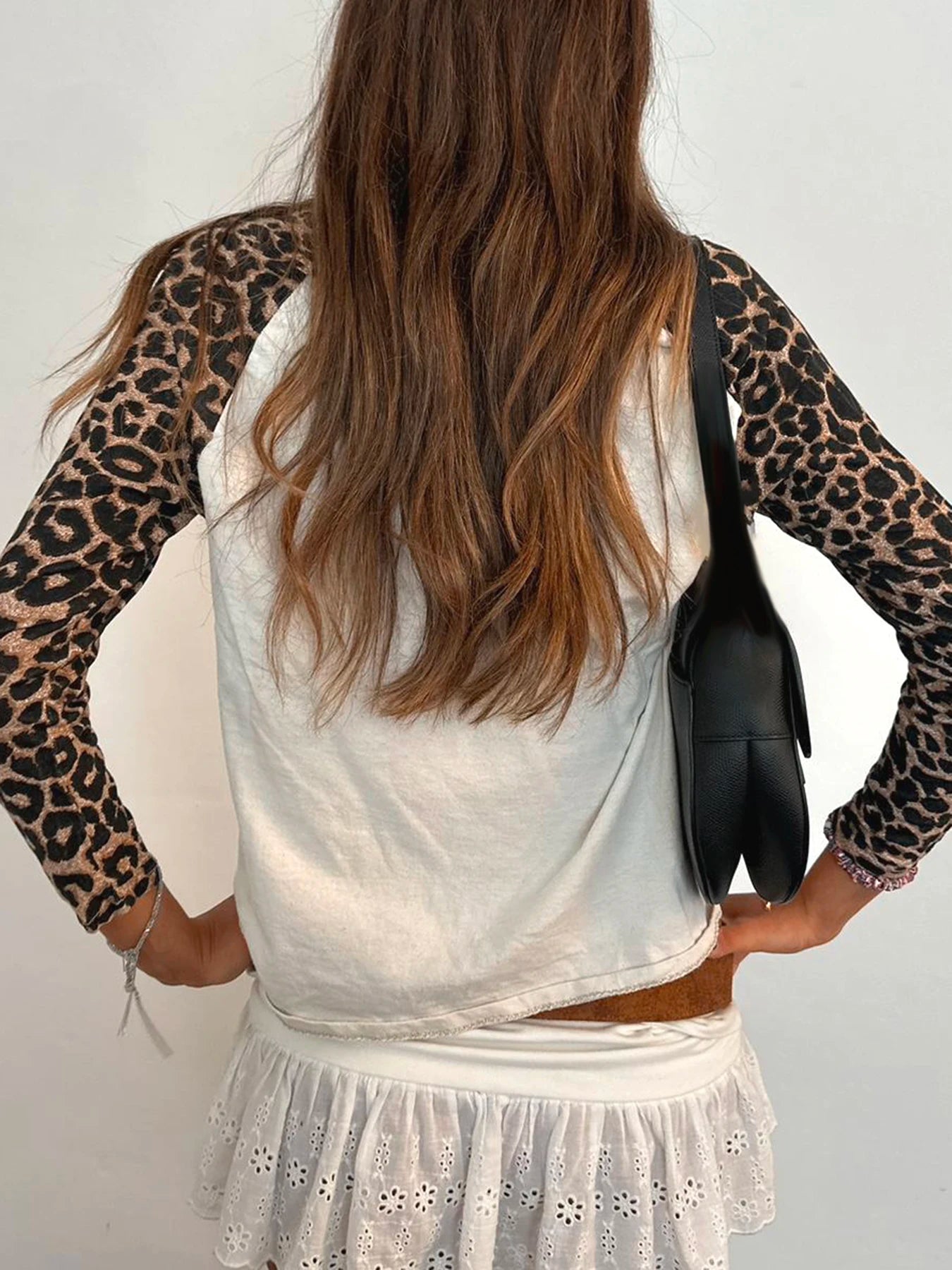 Camisetas de manga larga con estampado de leopardo y cuello redondo para mujer, camisetas con estampado de leopardo, moda de otoño, ropa nueva para mujer