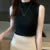 Blusa de punto sin mangas elegante de moda para mujer, blusa de verano de color sólido, blusa informal, camisa de cuello medio alto