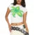Top corto Y2K de los años 2000 para mujer, camiseta de bebé con estampado floral, cuello redondo, manga corta, ropa estética Fairycore, ropa urbana