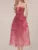 Korean Style 3D Flower Sequin Lace Strapless Dress Elegant Multi-color Mesh Long Dresses Women 2025 New Spring Summer A7877