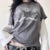 Camiseta vintage grunge emo Y2K de los años 2000, estilo cross cyber goth, con retazos, de manga larga, estilo e-girl, estilo gótico harajuku, holgada, para mujer y hombre.