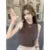 Sexy Faux Fur Crop Tops Women Vintage Y2k Clothes Knitted Tank Top Sleeveless Club Party Outfits Korean Fashion New