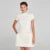 Elegante vestido de fiesta corto de tweed para mujer, manga larga, cuello cuadrado, bolsillo falso, vestidos de noche de otoño, brillantes, ajustados, de corte A.