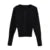 Cárdigan informal de punto liso con cuello redondo para mujer, suéteres ajustados de un solo pecho, moda de otoño para mujer, blusas sencillas de calle