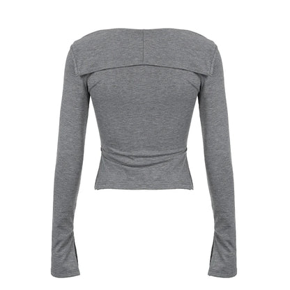 Dulce coreano Bowknot cuello marinero falso dos piezas top camisetas mujeres manga larga elegante suave cárdigan otoño moda