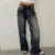 Pantalones vaqueros holgados de tiro bajo con estética Y2K para mujer, pantalones vaqueros rectos de pierna ancha y corte boyfriend, pantalones vaqueros largos elásticos de moda